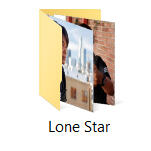 Lone Star Icon of an image folder titled Lone Star