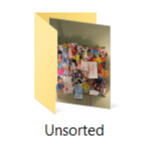 Icon of an image folder titled Unsorted