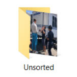 Icon of an image folder titled Unsorted