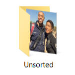 Icon of an image folder titled Unsorted
