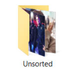 Icon of an image folder titled Unsorted
