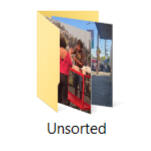 Icon of an image folder titled Unsorted