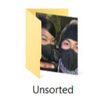 Icon of an image folder titled Unsorted